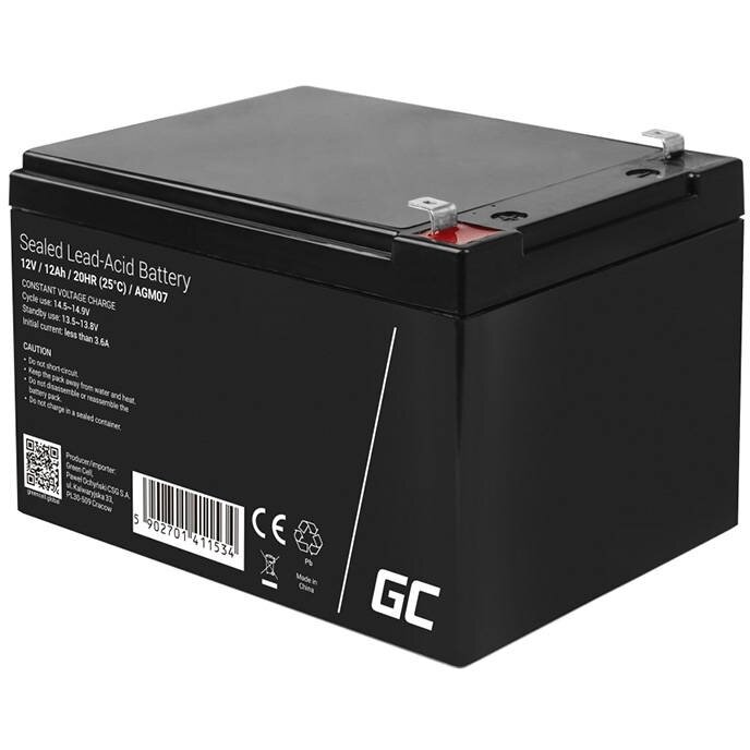 Baterie Reincarcabila VRLA AGM07 12V 12Ah pentru UPS/Jucarii/Motoare Negru