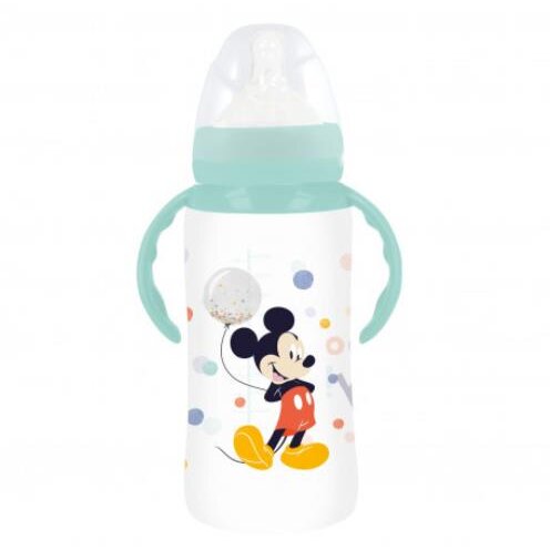 Biberon Anticolici DISNEY Baby Mickey Mouse 360ML Debit Variabil cu Maner Transparent