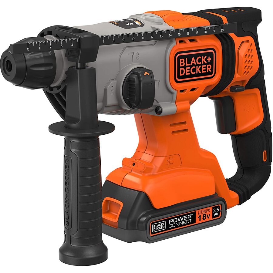 BLACK + DECKER cordless combination hammer BCD900E2K, 18Volt, rotary hammer