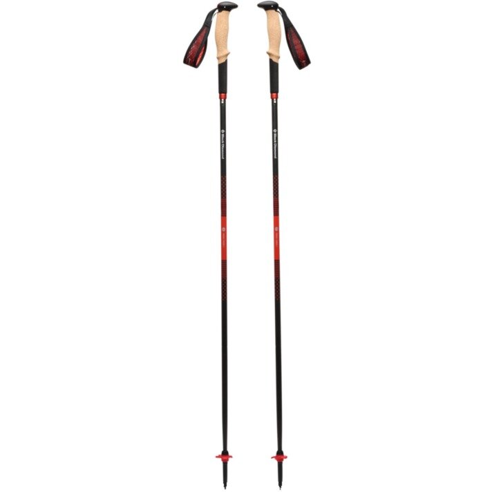 Black Diamond Trekking Poles Pursuit Carbon Z, Fitness Equipment anthracite/orange, 1 pair, 130 cm