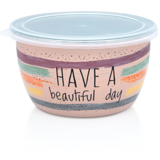 Bol cu Capac Divan Dan Capacitate 1.1L Diametru 14CM Multicolor