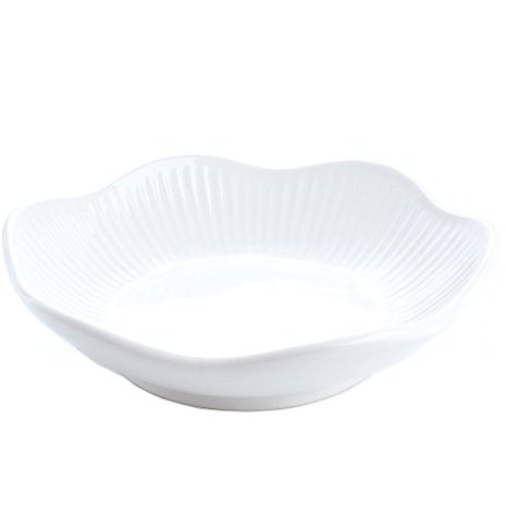 Bol de Salata Rotund 28cm Ceramica Termorezistenta pentru Cuptor Alb