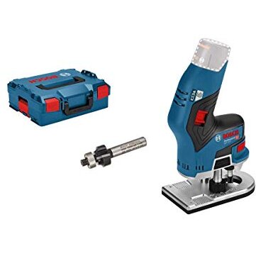 Bosch cordless edge router GKF 12V 8 Professional solo, 18 Volt, milling machine (blue / black, L-BOXX, without battery and charger)
