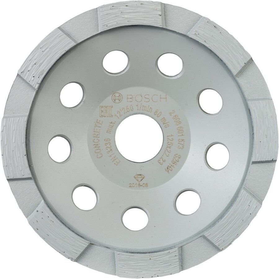 Bosch diamond cup wheel Standard for Concrete, 125mm, grinding wheel (bore 22.23mm, for concrete and angle grinders)