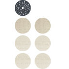 Bosch Expert M480 network structure sanding sheet set O 150mm, K80 / 120 / 180 (7 pieces, incl. Pad Saver, for eccentric sanders)