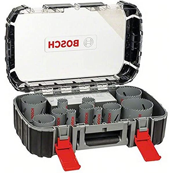 Bosch HSS bimetal universal hole saw set, 17 pieces
