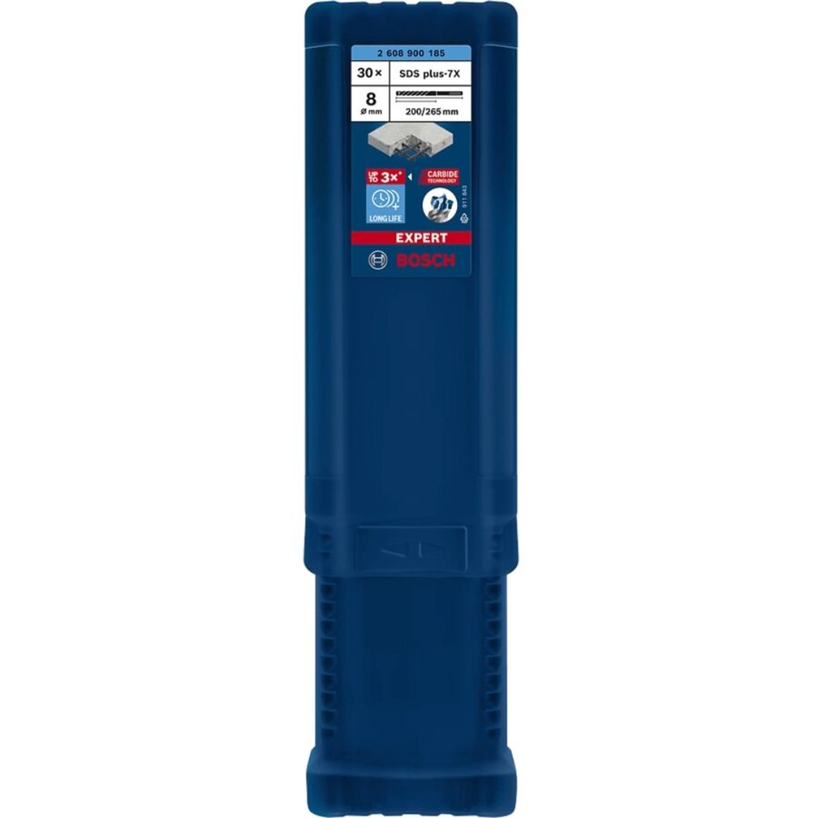 Bosch Professional Expert hammer drill bit SDS-plus-7X, O 8 mm, 30 pieces, working length 200 mm