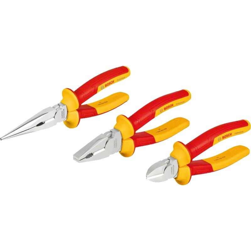 Bosch VDE pliers set Professional, 3-piece (red/yellow)