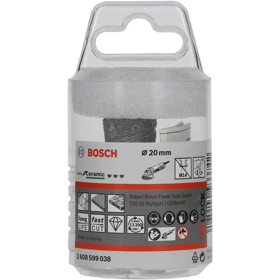 Bosch X-LOCK diamond dry drill set Best for Ceramic Dry Speed (5-piece, 20 - 68mm)
