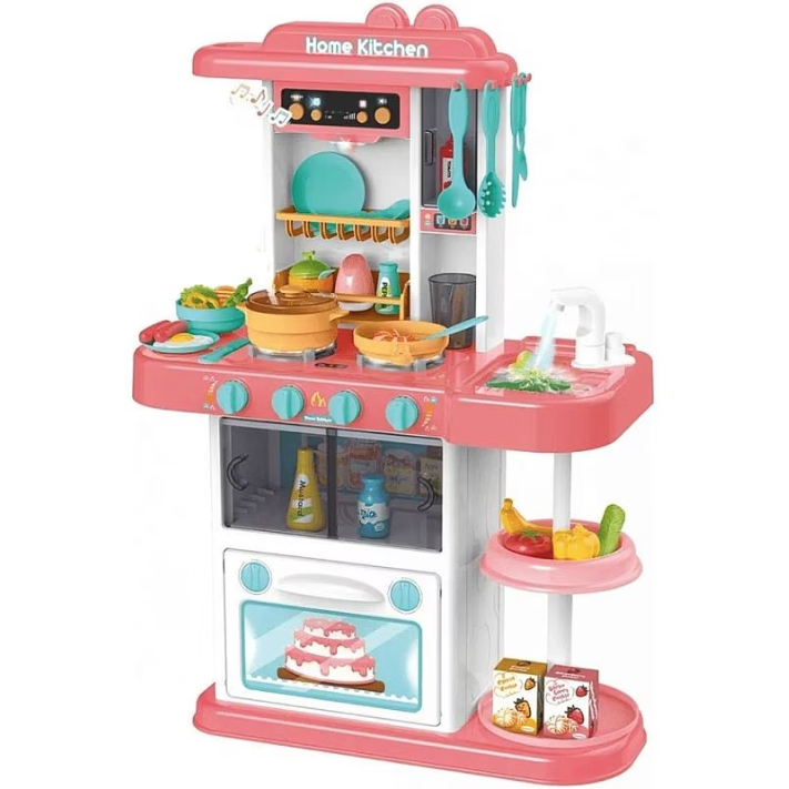 Bucatarie Multifunctionala Pentru Copii Efecte Sonore Gatit Lumini Apa Chiuveta 72 x 51.5 x 23.5cm Multicolor