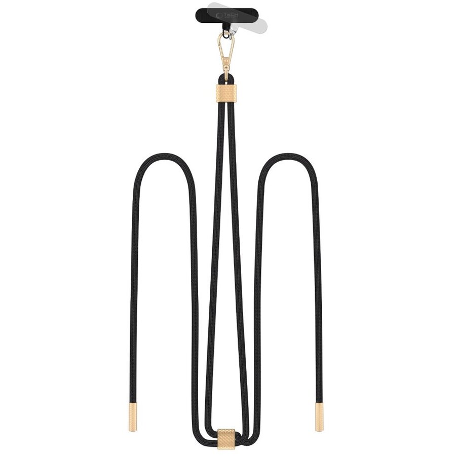 C2S Rope Crossbody, Ajustabil, Negru/Auriu