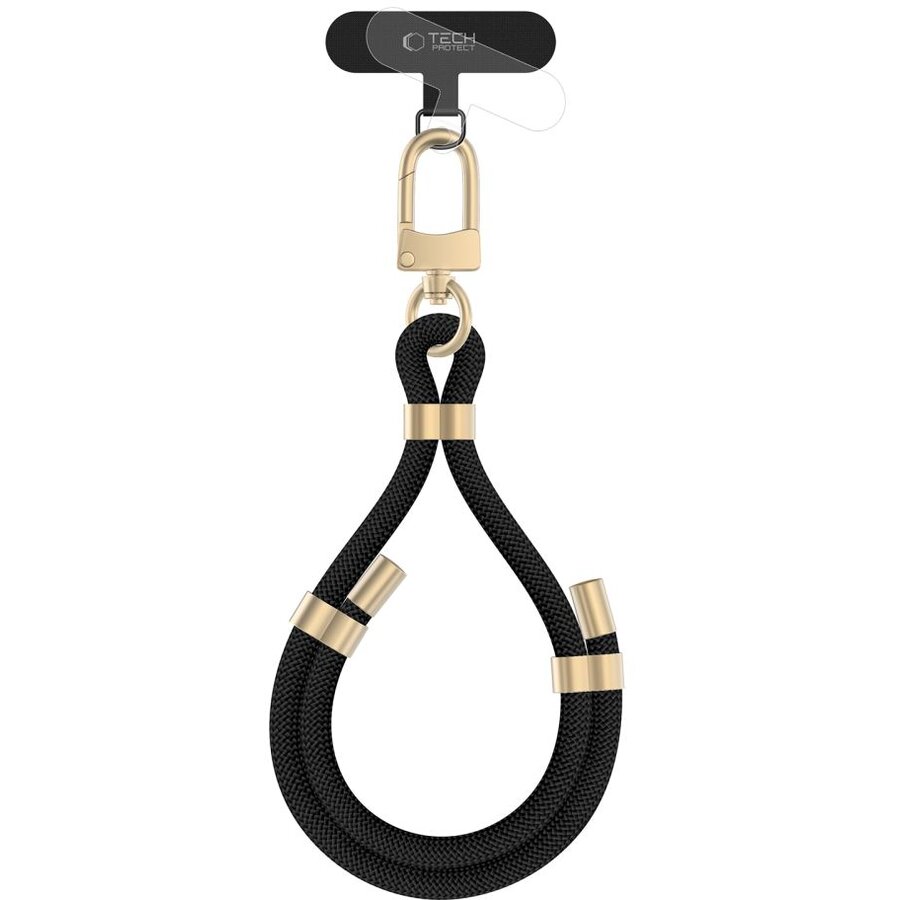 C4S Rope Wrist, 23cm, Negru/Auriu