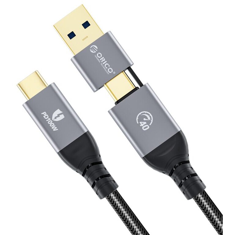 Cablu Date 100W USB Type-C - USB Type-C / USB Type A 1m Negru