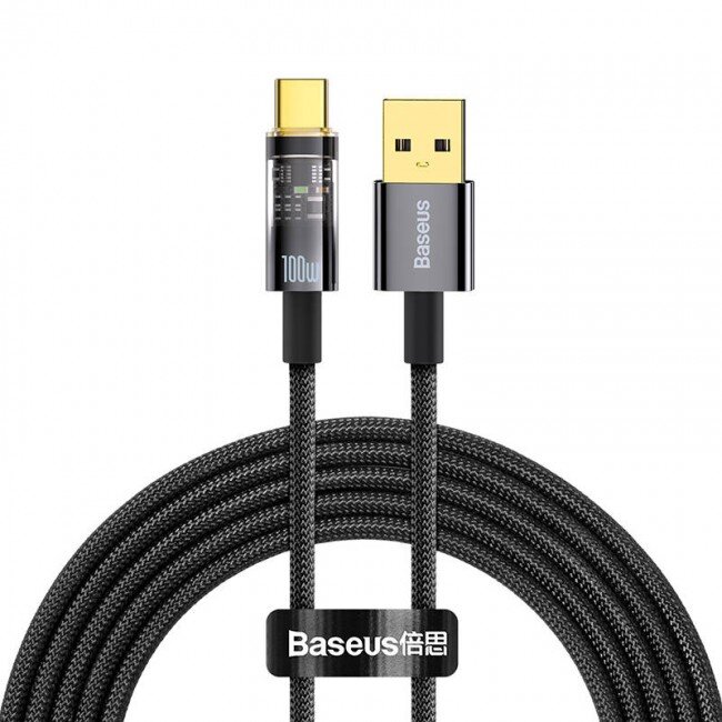 Cablu Date/Incarcare Explorer USB - USB-C 100W 2m Negru