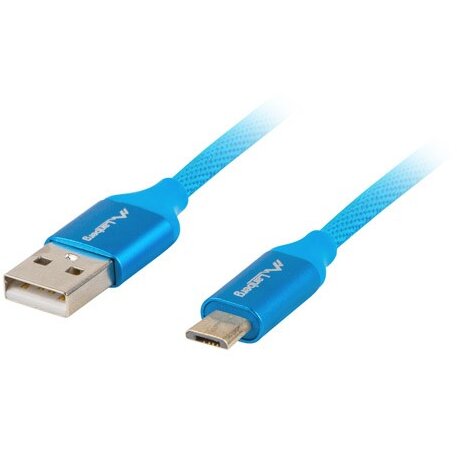 Cablu Date/Incarcare USB-A Micro USB-B 1.8m Plastic Albastru