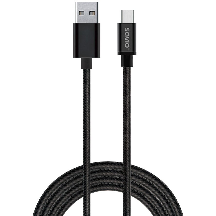 Cablu Date/Incarcare USB-A USB-C 2m Negru