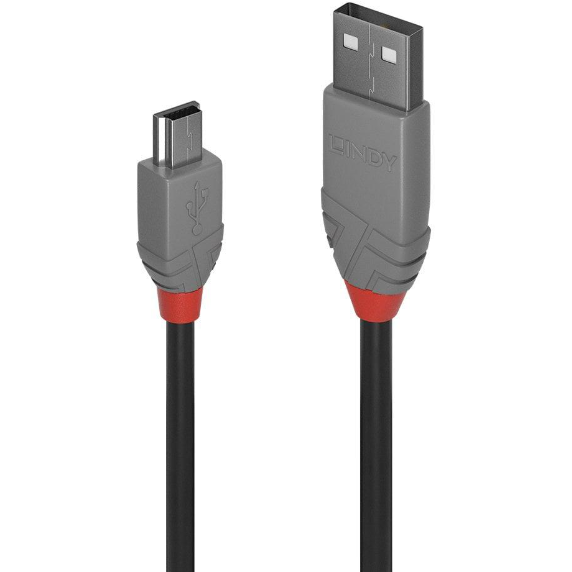 Cablu Date USB 2.0 tip A - miniUSB 2.0 tip B 5m Negru