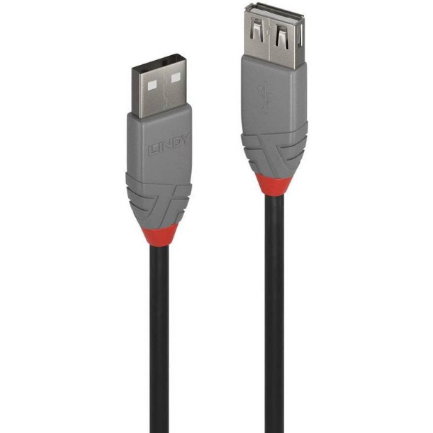 Cablu Date USB 2.0 tip A - USB 2.0 tip A 5m Negru