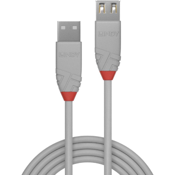 Cablu Date USB-A 2.0 -  USB-A 2.0 2m Gri
