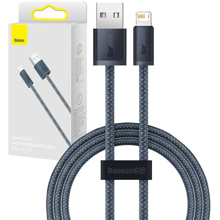 Cablu Date USB Lightning  2.4A  2m Gri