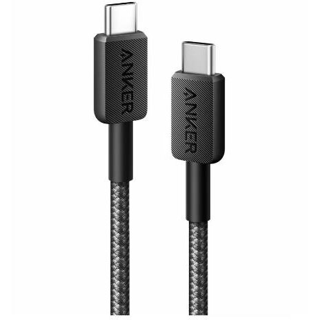 Cablu de Date 322 USB-C la USB-C 60W 0.9M Negru