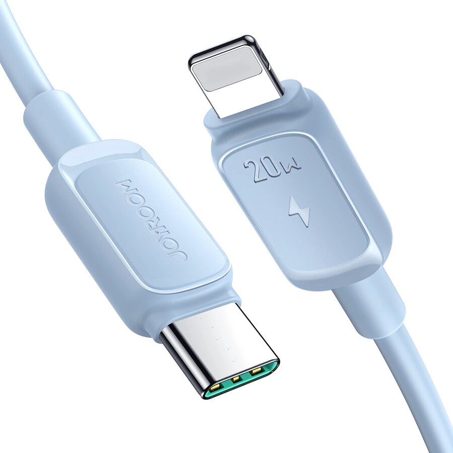 Cablu de date A14, USB-C/Lightning, 20W, 1.2m, Albastru