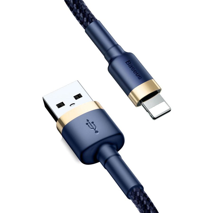 Cablu de date Cafule USB/Lightning 1m Albastru/Auriu