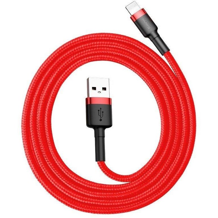 Cablu de date Cafule USB/Lightning 3m Rosu