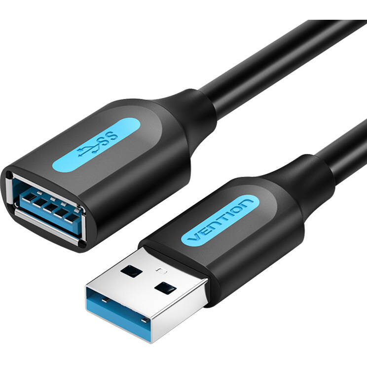 Cablu de date CBHBH, USB 3.0 tata - USB 3.0 mama, 5Gbps, 2m, Negru