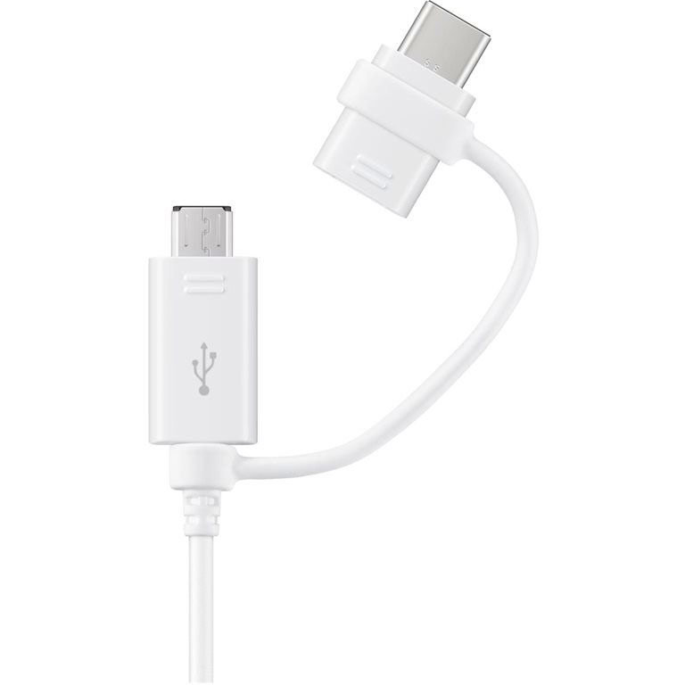 Cablu de date EP-DG930DW Combo Cable Type-C si Micro USB White