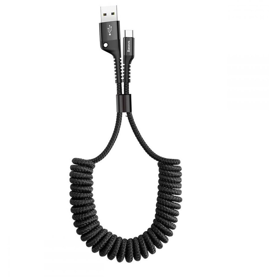 Cablu de date Fisheye USB 2.0/USB Type-C 1m Negru