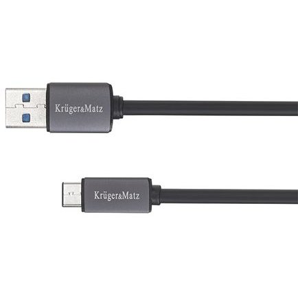 Cablu de Date KM0347 USB 3.0 la USB-C 50CM Negru