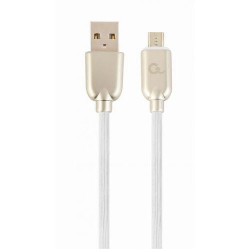 Cablu de date Premium Rubber USB - Micro USB 2m White