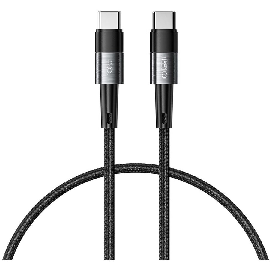 Cablu de date UltraBoost, 2x USB Type-C, PD 100W, 5A, 25cm, Gri