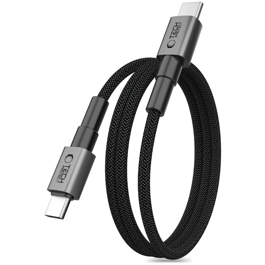 Cablu de date UltraBoost DNA, 2x USB Type-C, 100W, 480 Mb/s, 1m, Negru