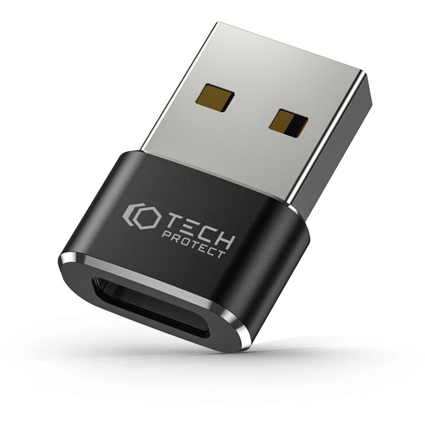 Cablu de date UltraBoost, mama USB-C la tata USB, Negru