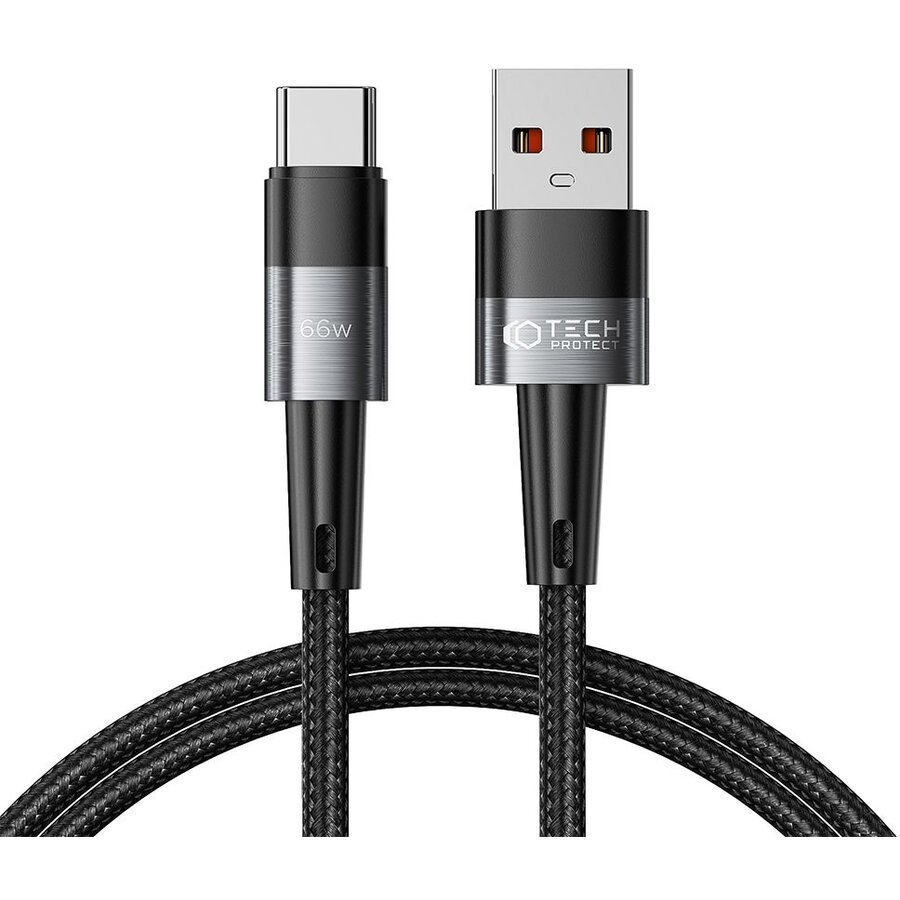 Cablu de date UltraBoost, USB/USB Type-C, 66W, 6A, 1m, Gri