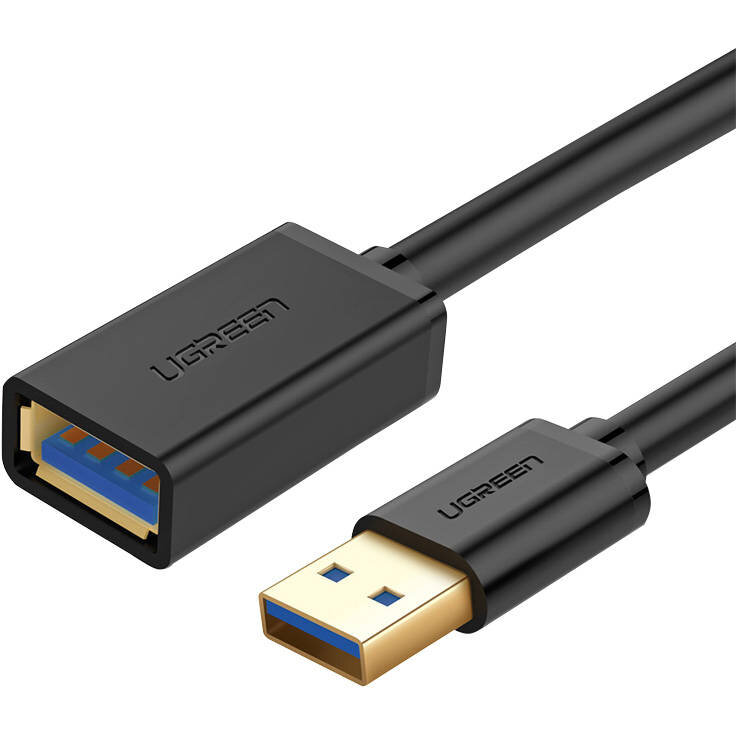 Cablu de date US103, USB 3.0 tata - USB 3.0 mama, Gbps, 1m, Negru