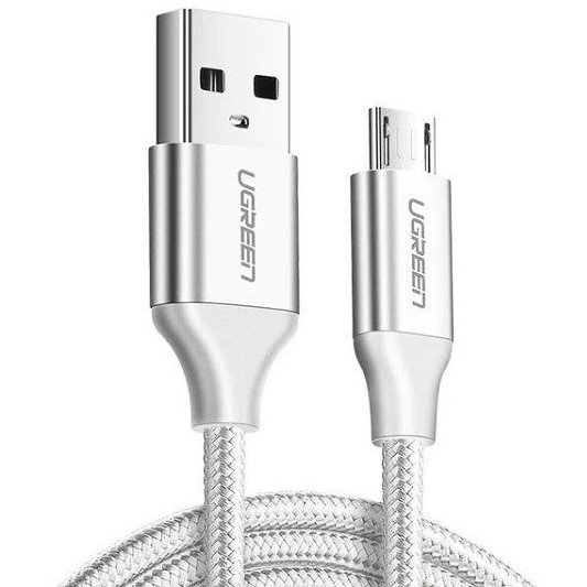 Cablu de date US290, USB/Micro-USB, Quick Charge 3.0, 2.4A, 1m, Alb