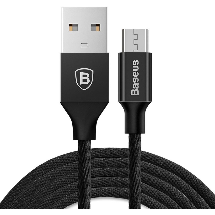 Cablu de date Yiven, USB/Micro-USB, 2A, 1.5m, Negru