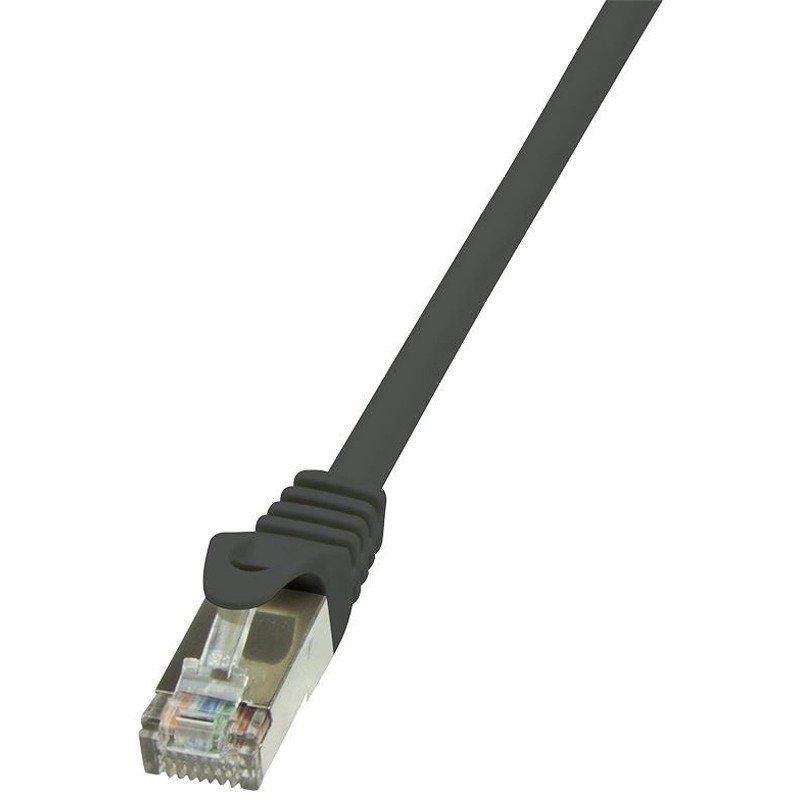 Cablu F/UTP EconLine Patchcord Cat 6 10m Negru