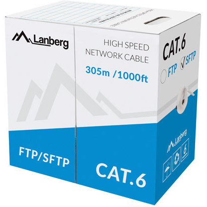 Cablu retea SF/UTP Cat6 305m Silver