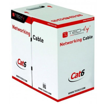 Cablu retea UTP Cat6 bulk cable 4x2 solid CCA 305m box blue