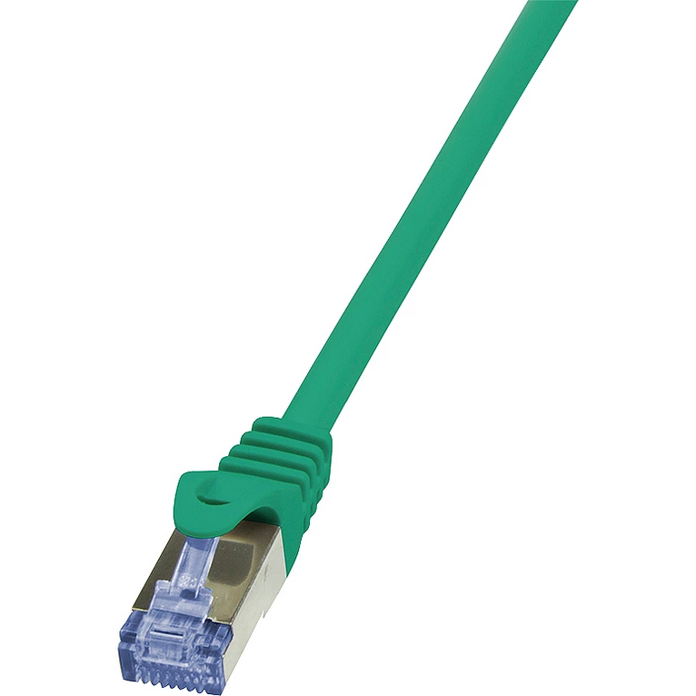 Cablu S/FTP PrimeLine Patchcord Cat 6A 10G PIMF 0.25 m Verde