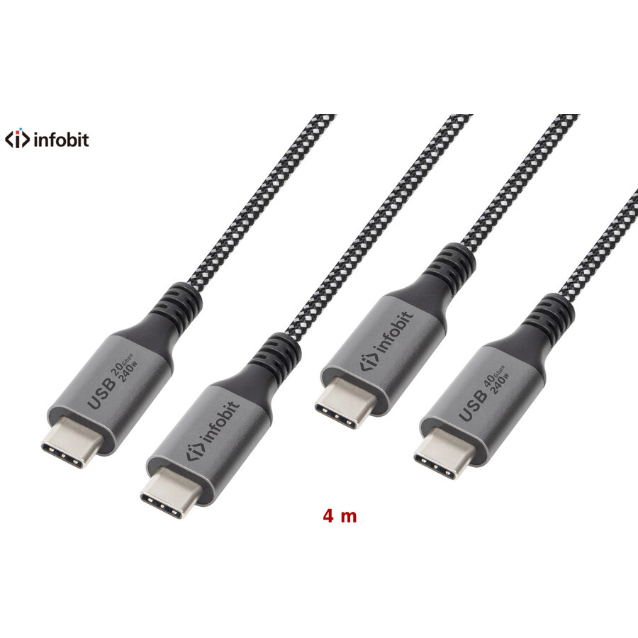 Cablu USB4 Type-C USB Type-C 20Gbps E-Marker 4m Multicolor