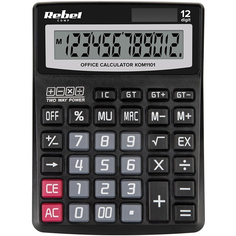 Calculator de Birou OC-100 (KOM1101) Display 12 Cifre Negru