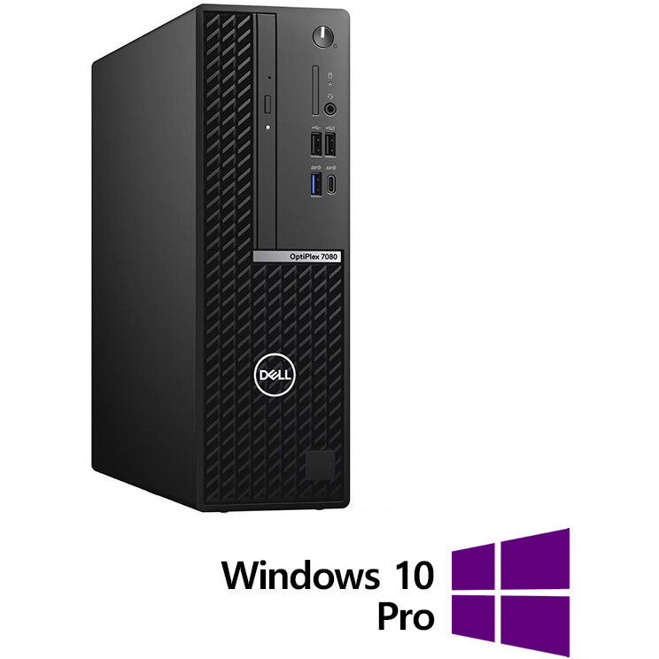 Calculator Refurbished  OptiPlex 7080 SFF, Intel Core i5-10500 3.10 - 4.50GHz, 8GB DDR4, 256GB SSD + Windows 10 Pro