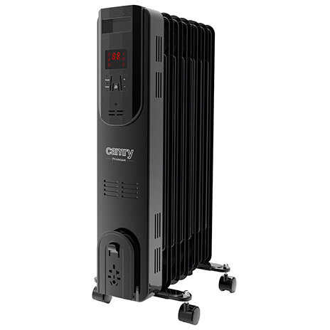Calorifer Electric cu Ulei CR 7812 7 Elementi Display LED Telecomanda 3 Trepte de Putere 1500W Negru