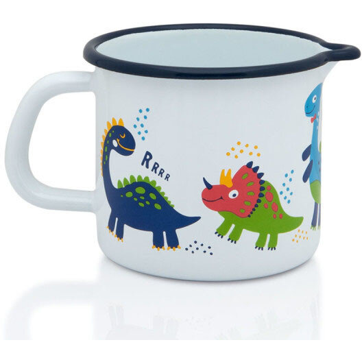 Cana cu Cioc Dino 0.8L Metal Emailat Multicolor