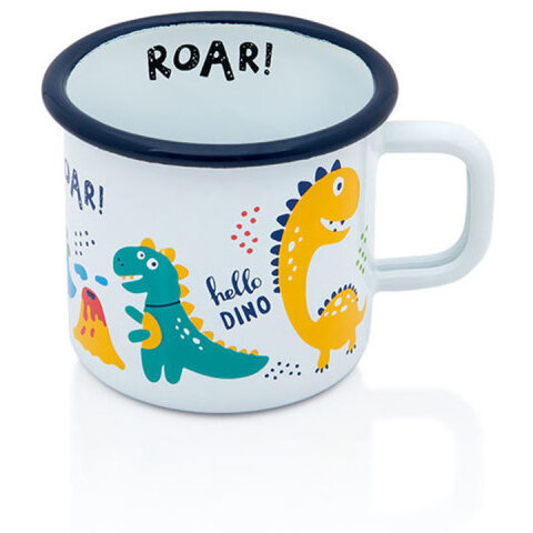 Cana Dino 0.37L Metal Emailat Multicolor